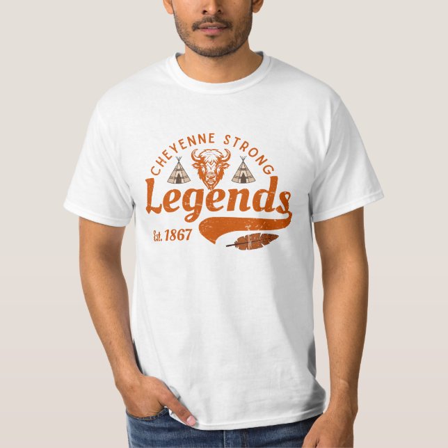 Cheyenne Starka legender trendande design T Shirt (Framsida)