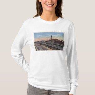 Cheyenne WY - facklig Stillahavs- järnvägstation T-shirt