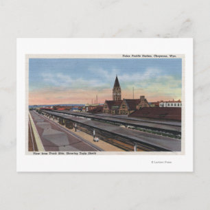 Cheyenne, WY - Union Pacific Railroad Station Vykort