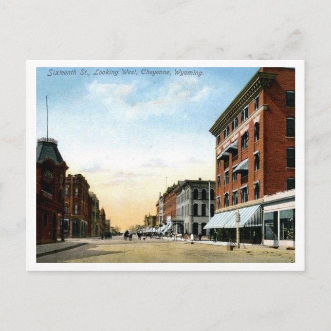 Cheyenne WY View Vintage 1910s Vykort (Framsida)