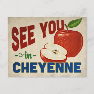 Cheyenne Wyoming Apple - Vintage resor Vykort