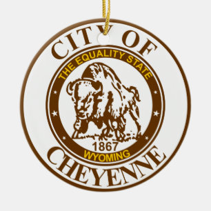 Cheyenne, Wyoming Ceramic Ornament