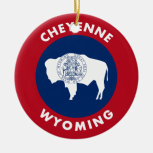 Cheyenne Wyoming Julgransprydnad Keramik