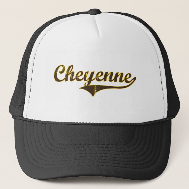 Cheyenne Wyoming klassikerdesign Truckerkeps (Framsida)