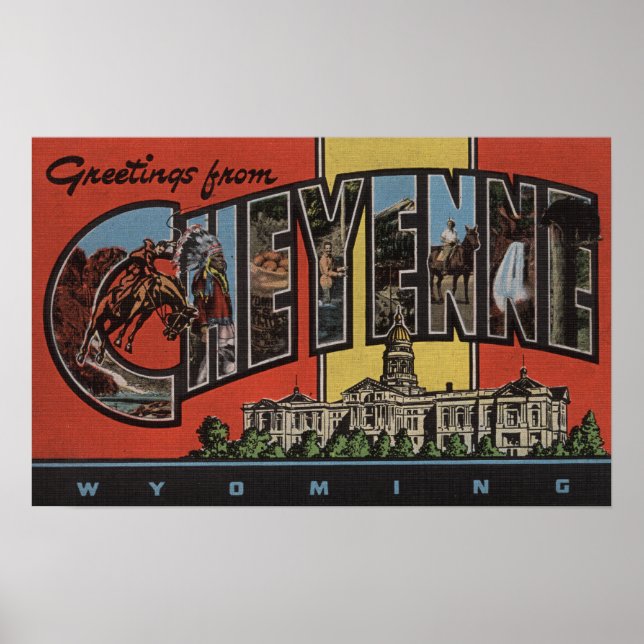 Cheyenne, Wyoming - Large Brev Scenes Poster (Framsidan)