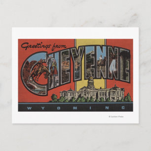 Cheyenne, Wyoming - Large Brev Scenes Vykort
