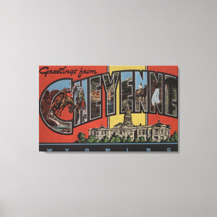 Cheyenne Wyoming - stora brevplatser Canvastryck