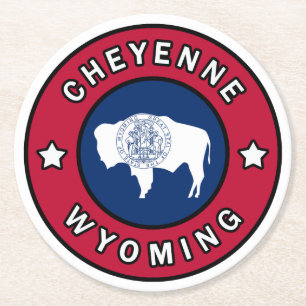 Cheyenne Wyoming Underlägg Papper Rund