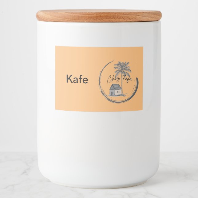 Chez Fafa Coffee Canister Mat Etiketter (Framsida)