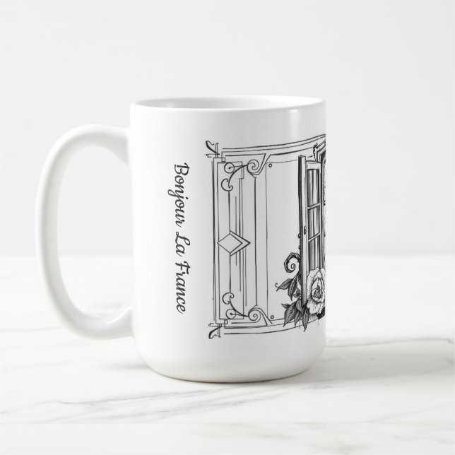 Chez Nous Personligt Familjenamn Fransk Kaffemugg (Vänster)