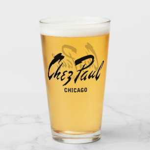 Chez Paul Fransk Restaurant, Chicago Glaskopp
