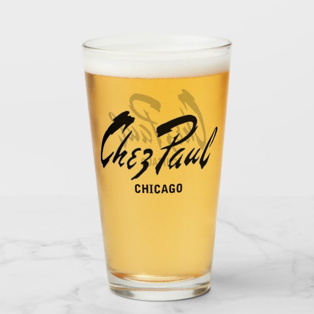 Chez Paul Fransk Restaurant, Chicago Glaskopp (Framsida fylld)