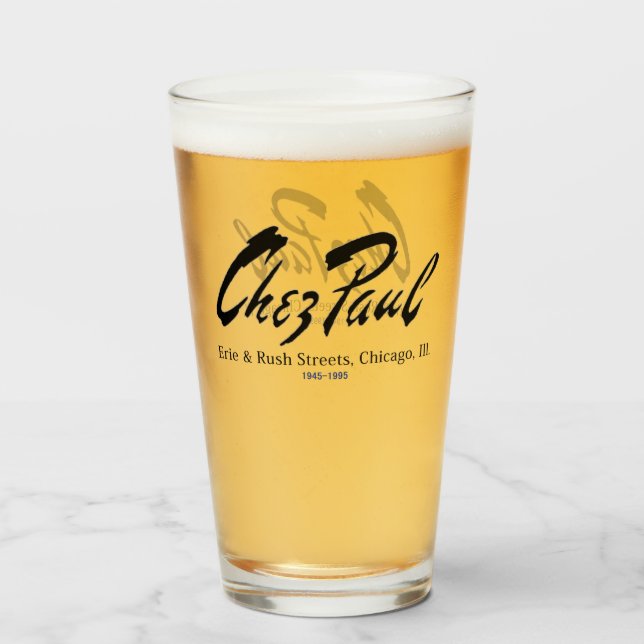 Chez Paul Fransk Restaurant, Chicago Glaskopp (Framsida fylld)