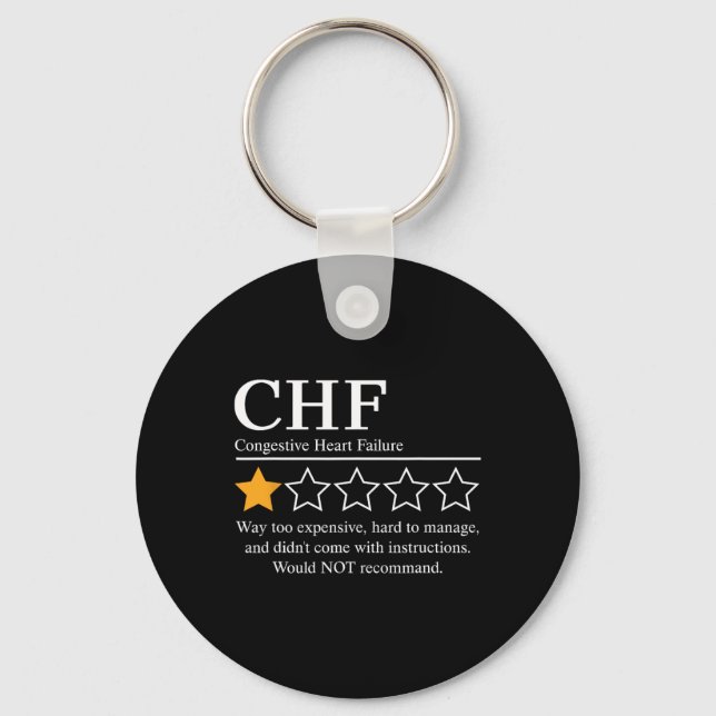 Chf Warrior Nftw Kronisk hjärtsvikt Nyckelring (Framsida)