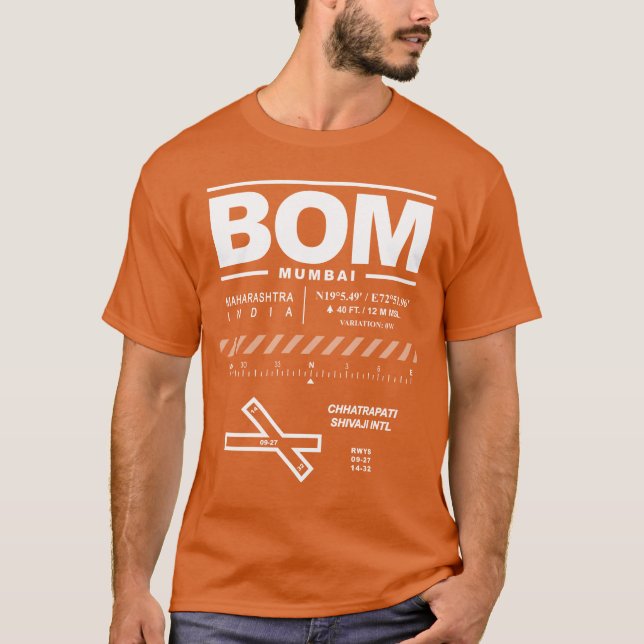 Chhatrapati Shivaji Int'l Airport BOM T-Shirt (Framsida)