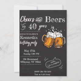 Chheers och Öl 60 40:e 50:e 30:e 21:a Inbjudningar