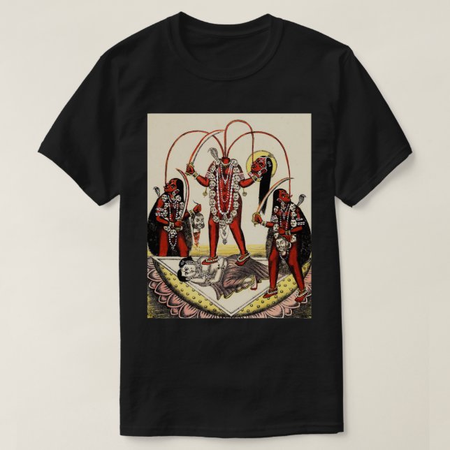 Chhinnamasta Shiva Kali Goddess Gudom T Shirt (Design framsida)