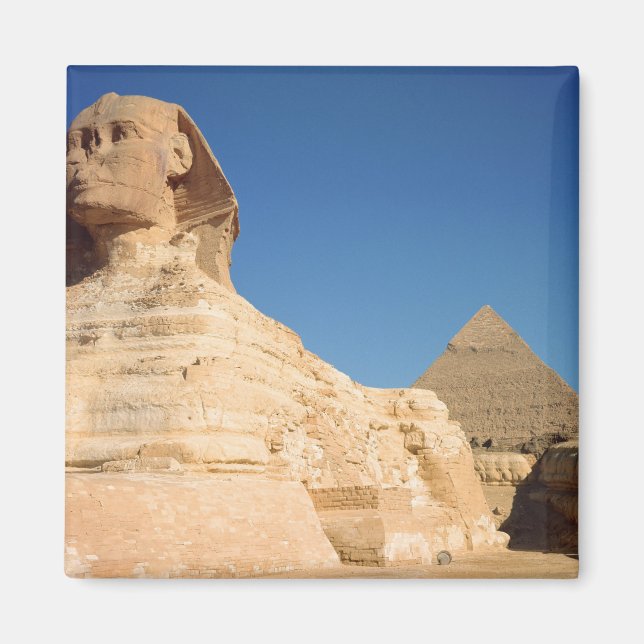 Chhinx och pyramidspelen i Khafre, Giza Magnet (Framsidan)
