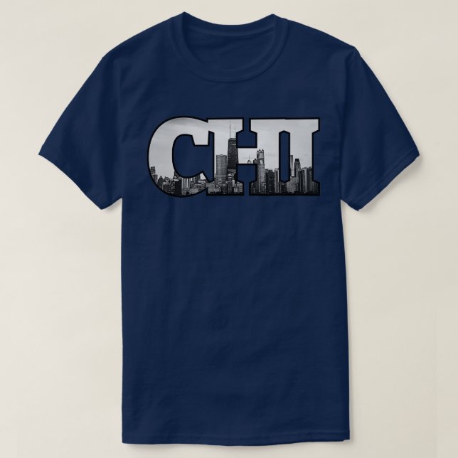 CHI Chicago City Skyline of Downtown Chicago Illin T Shirt (Design framsida)