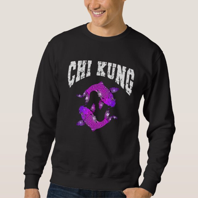 Chi Kung China Healing Exercise with Chikung Yin Lång Ärmad Tröja (Framsida)