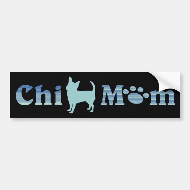 Chi Mamma Chihuahua Mamma Bumper Sticker Bildekal (Framsidan)