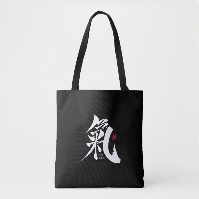 Chi - Qi Kanji Tote Bag Tygkasse (Framsida)