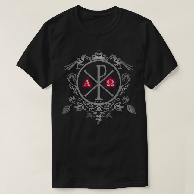 Chi Rho Alpha och Omega  T Shirt (Design framsida)