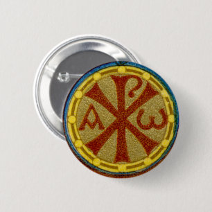 Chi Rho/Alpha Omega Medallion från SNV 36 Knapp