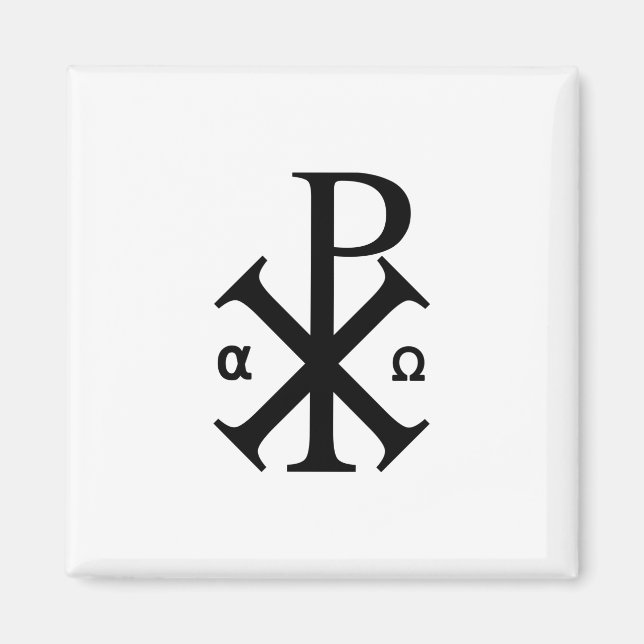Chi Rho Christian Symbol Magnet (Framsidan)