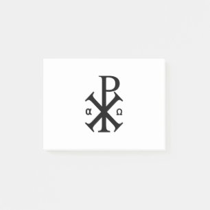Chi Rho Christian Symbol Post-it Block