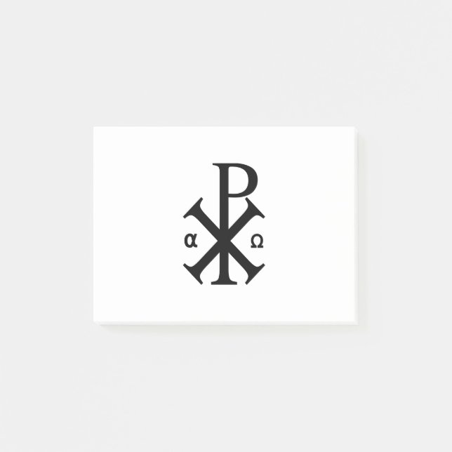 Chi Rho Christian Symbol Post-it Block (Framsida)