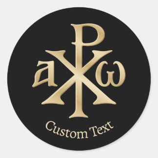 Chi Rho Christogram Runt Klistermärke