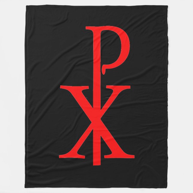 CHI RHO CRUCIFIX Fleece Blanket (Framsidan)