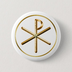 Chi-Rho-glöd Knapp