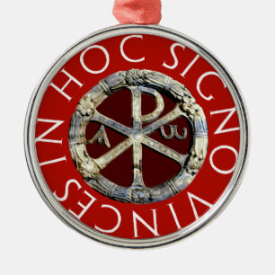 Chi-Rho Julgransprydnad Metall