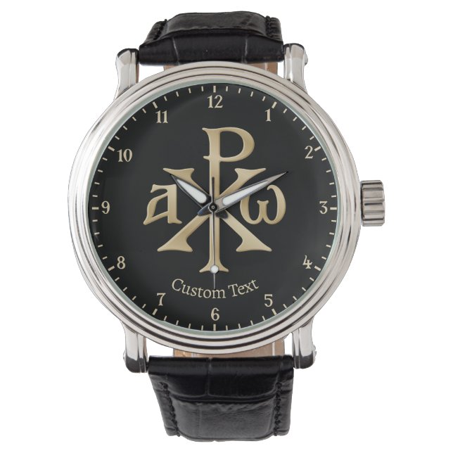 Chi Rho Kristogram Armbandsur (Framsida)