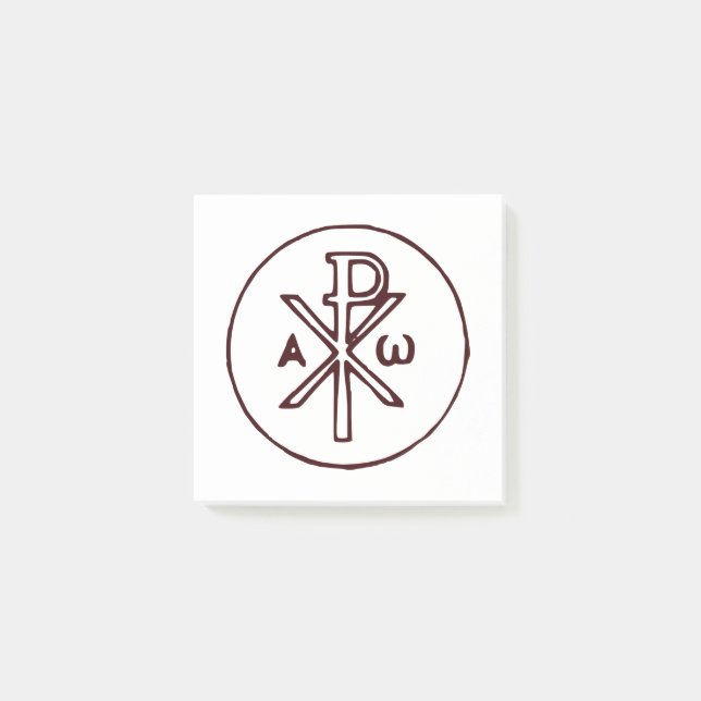 Chi-Rho Kristogram-symbol  Post-it Block (Framsida)