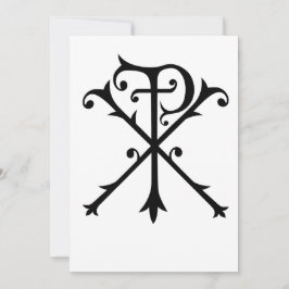 Chi Rho Symbol of Kristus Christian Inspirational Inbjudningar
