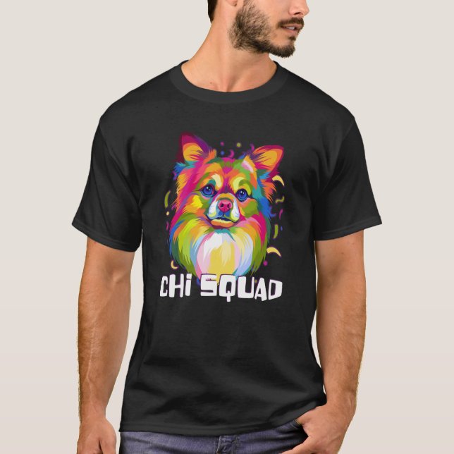 Chi Squad Chihuahua Päls Mamma Chiwawa Päls Pappa  T Shirt (Framsida)