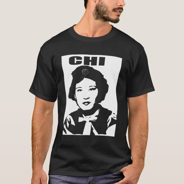 chi -- svart tee (Framsida)