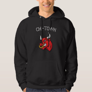 Chi Town Bull Chicago Fläkt Basketball 23 För mana Hoodie