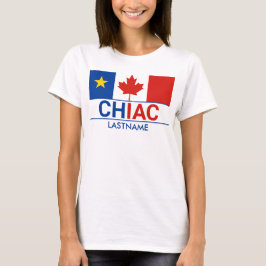 Chiac Acadian Canadian Flagga Personalize T-Shirt