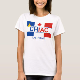 Chiac Acadian Canadian Flagga Personlig T Shirt