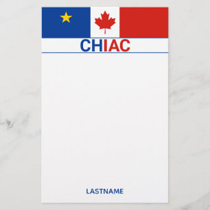Chiac Acadikanadensisk Flagga personalize Brevpapper