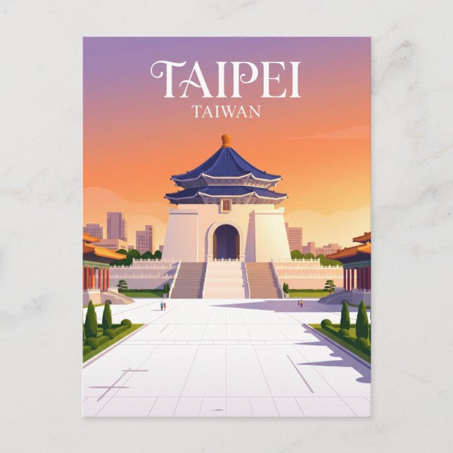 Chiang Kai-shek-minneshallen Taiwan Vykort (Framsida)