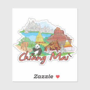 chiang mai Ctiy Klistermärken
