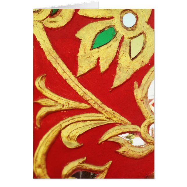 Chiang Mai speglar och guld- målar Hälsningskort (Framsidan)