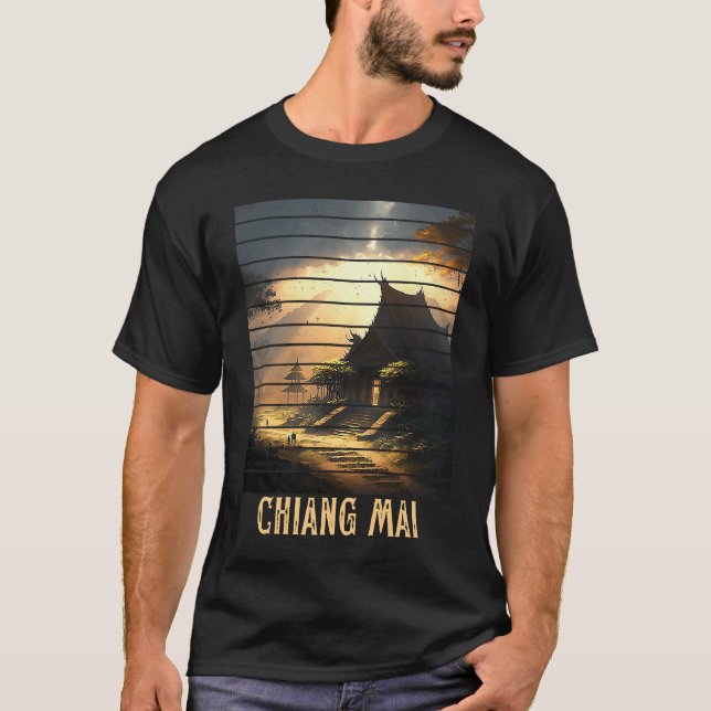 Chiang Mai Thailand, Backpacking and Digital Nomad T Shirt (Framsida)