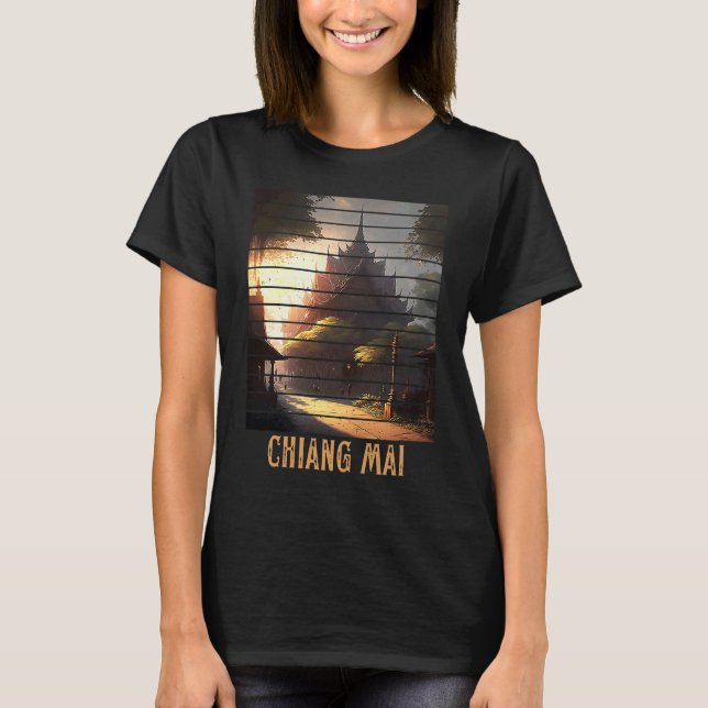 Chiang Mai Thailand, Backpacking and Digital Nomad T Shirt (Framsida)