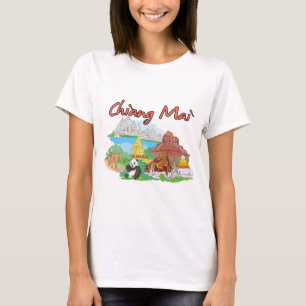 Chiang Mai, Thailand Berömd City Tee Shirt